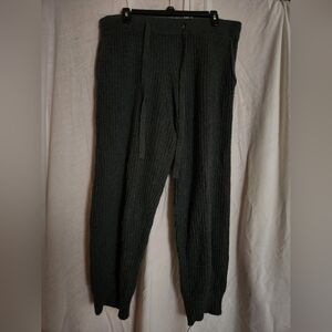 Women's Black Ribbed Pants